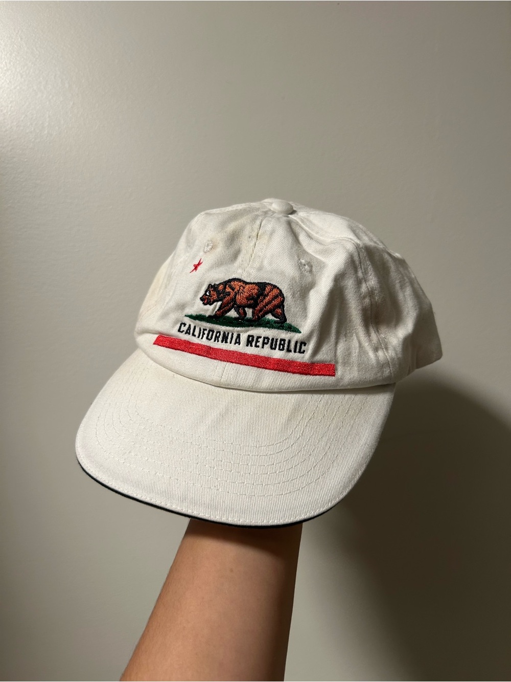 Vintage-vibe River Beach California Republic dad hat